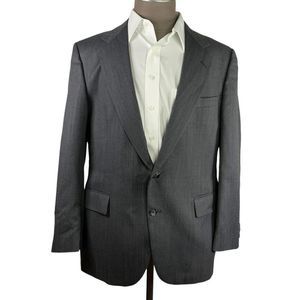 Johnny Carson Men's size 39 Regular Vintage  Grey Herringbone suit coat jacket